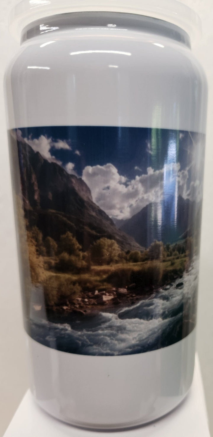 Creator Showcase – 20oz Tumbler with Scenic River Wrap - Laser Engraved by LDJ Engraving - 