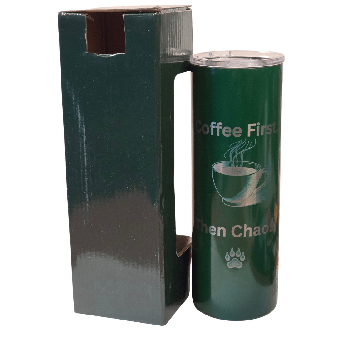 LDJ 20oz SKINNY TUMBLER GRN - Laser Engraved by LDJ Engraving - 