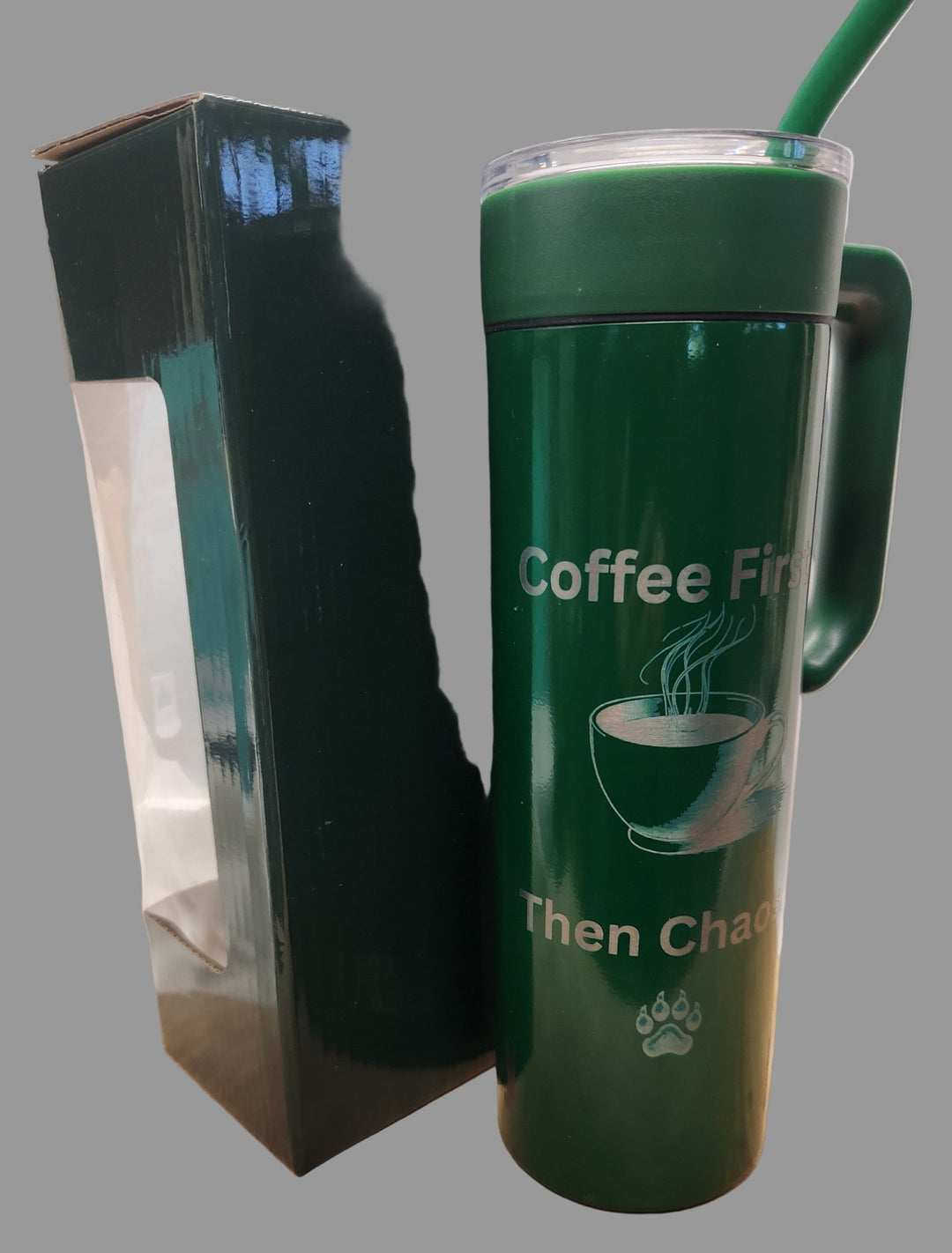 LDJ 20oz SKINNY TUMBLER GRN - Laser Engraved by LDJ Engraving - 