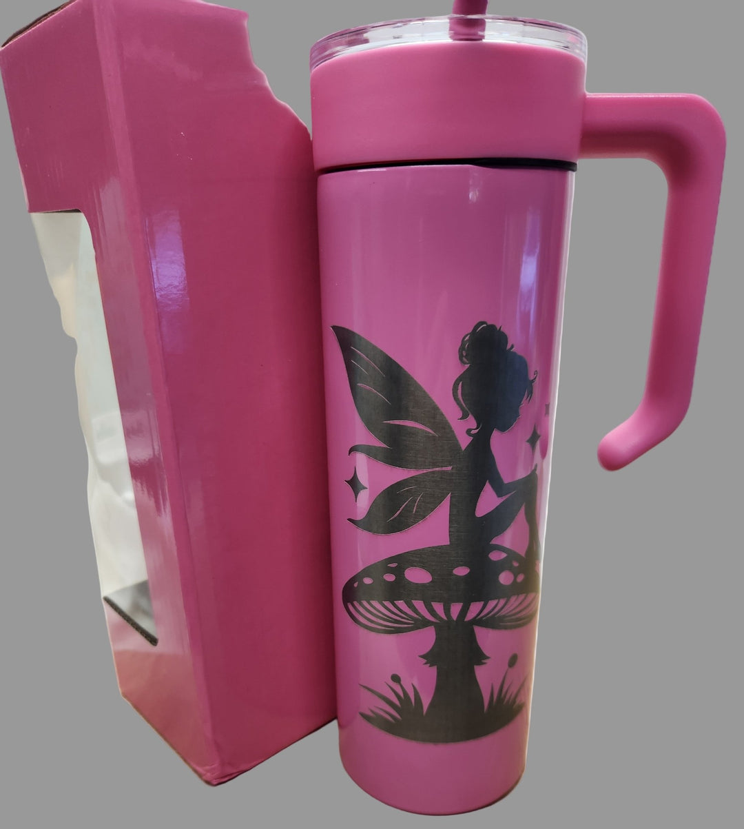 LDJ 20oz SKINNY TUMBLER PINK - Laser Engraved by LDJ Engraving - 