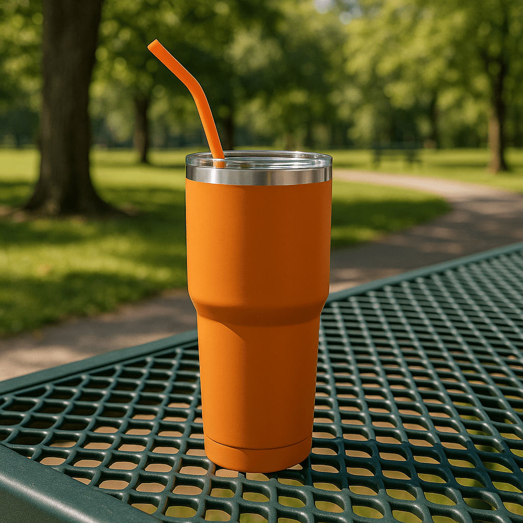 LDJ 30 OZ TUMBLER - ORANGE - Laser Engraved by LDJ Engraving - 30OZ TUMBLER
