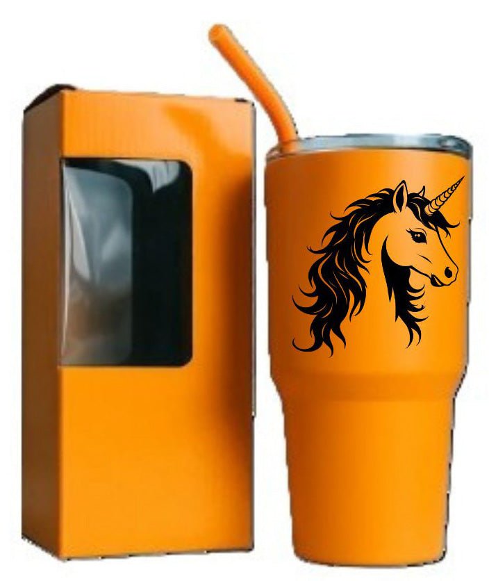 LDJ 30 OZ TUMBLER - ORANGE - Laser Engraved by LDJ Engraving - 30OZ TUMBLER