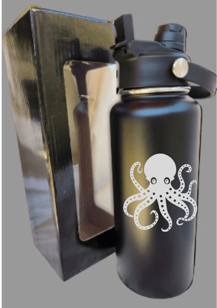 LDJ 32OZ HYDRATION BOTTLE - BLACK - Laser Engraved by LDJ Engraving - 32OZ HYDRATION BOTTLE