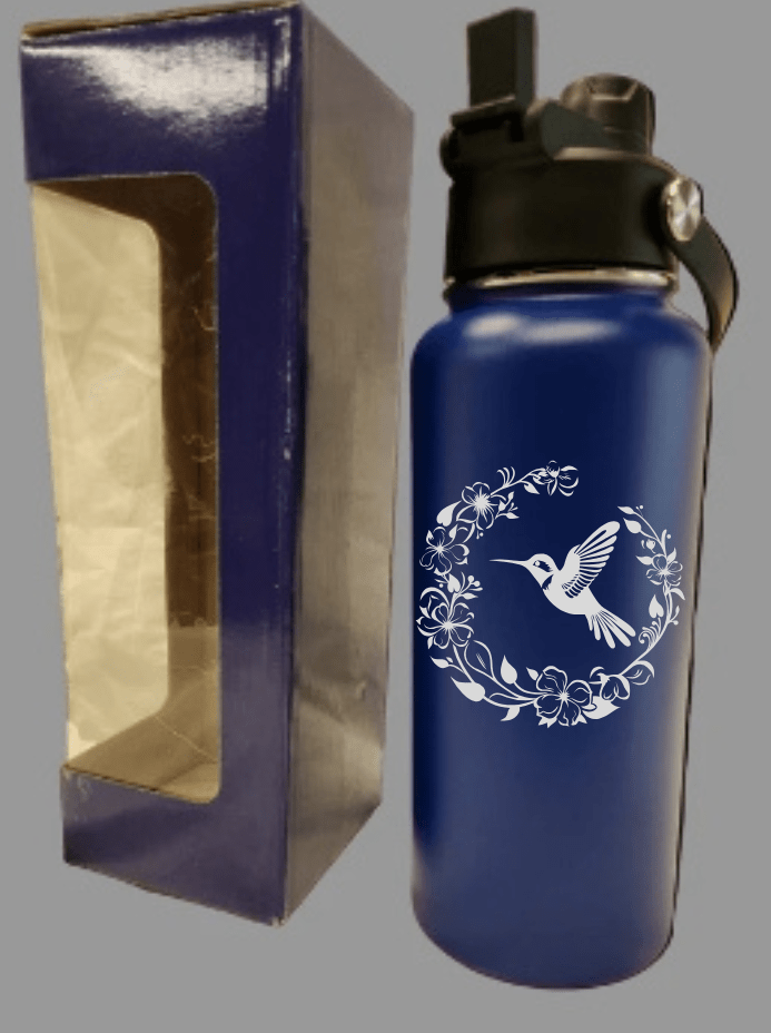 LDJ 32OZ HYDRATION BOTTLE - BLUE - Laser Engraved by LDJ Engraving - 32OZ HYDRATION BOTTLE
