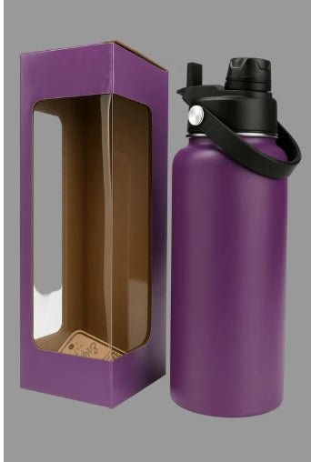 LDJ 32oz Hydro Bottle – Powder - Coated Grip & Custom Engravable - Laser Engraved by LDJ Engraving - 