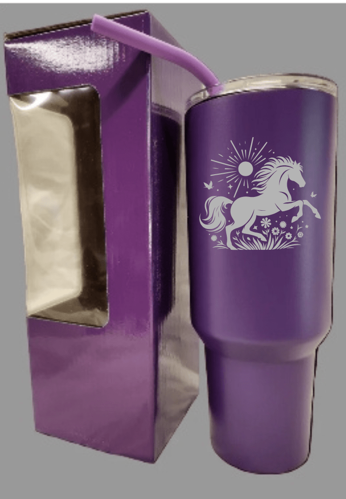 LDJ 40OZ TUMBLER - PURPLE - Laser Engraved by LDJ Engraving - 40OZ TUMBLER