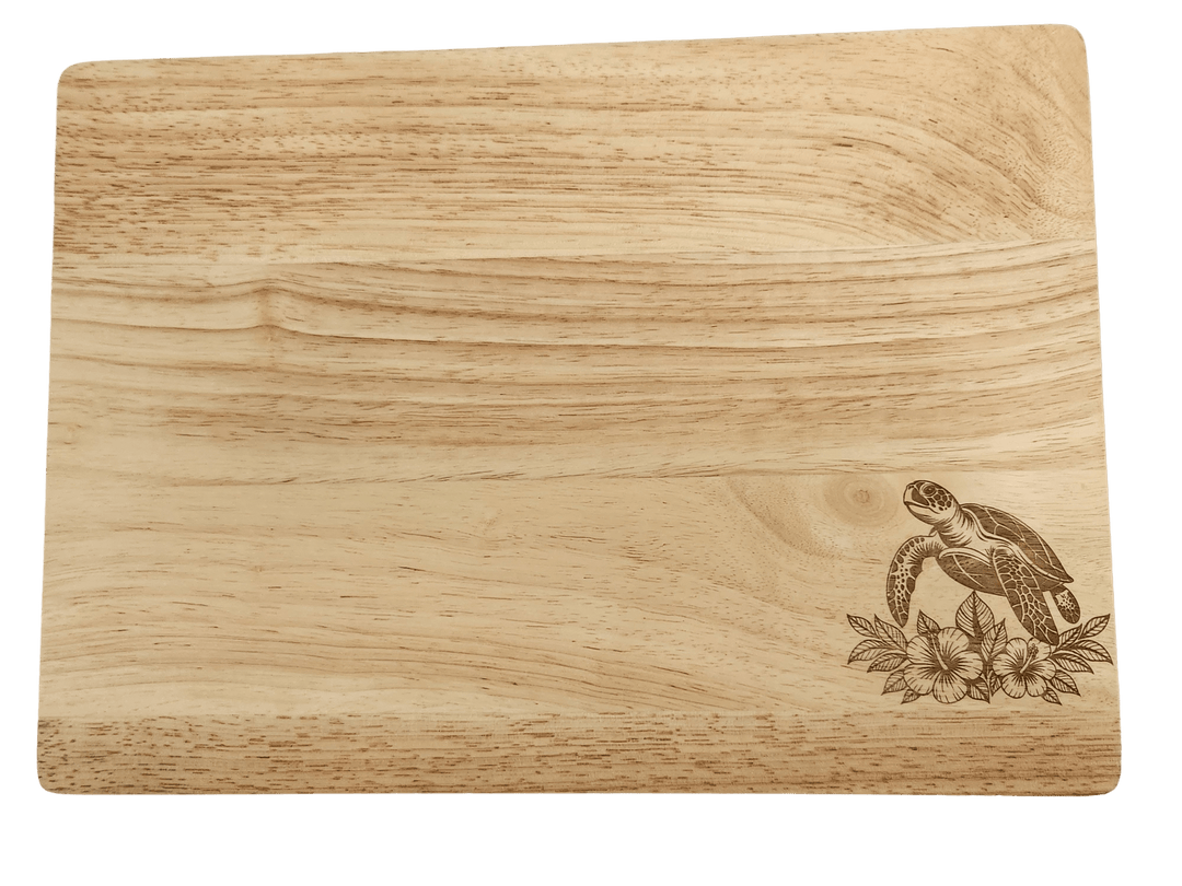LDJ RUBBERWOOD CUTTING BOARD (LIGHT) - Laser Engraved by LDJ Engraving - CUTTING BOARD