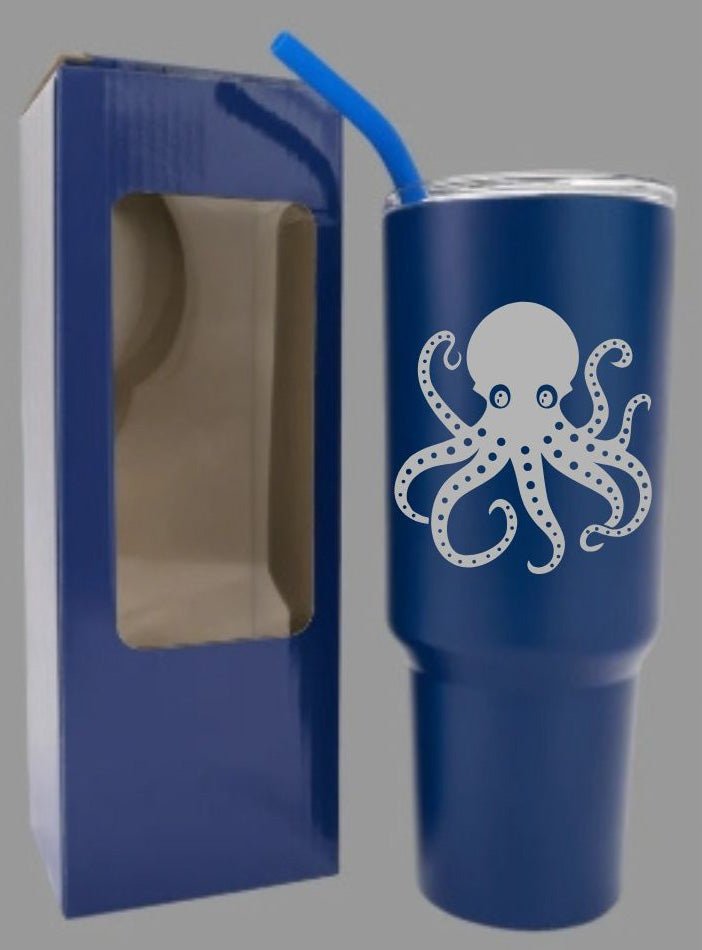 LDJ40OZ - BLUE METALLIC - Laser Engraved by LDJ Engraving - 40OZ TUMBLER