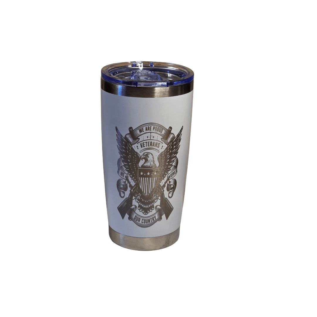 PROUD VETS (ENGRAVED) - Laser Engraved by LDJ Engraving - Tumbler – 20oz Tapered