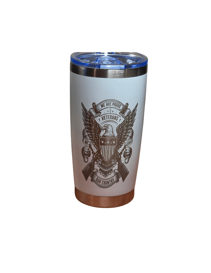 PROUD VETS (ENGRAVED) - Laser Engraved by LDJ Engraving - Tumbler – 20oz Tapered