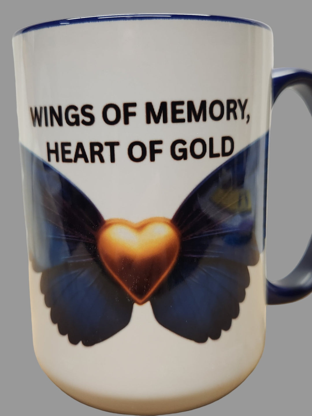 Wings of Memory – 15oz Tribute Mug - Laser Engraved by LDJ Engraving - 15oz sublimation mug
