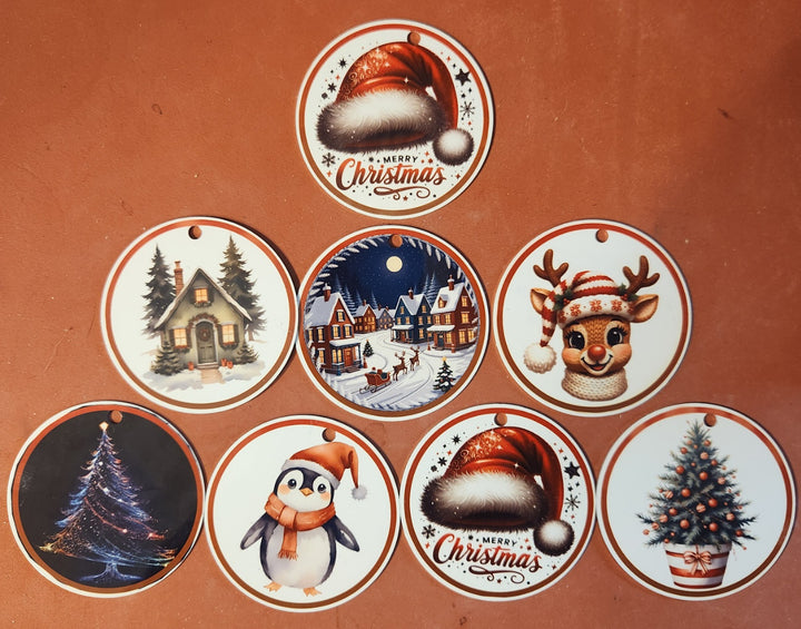 🎄 Double-Sided Sublimated Christmas Ornament