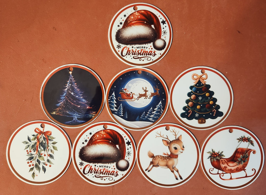 🎄 Double-Sided Sublimated Christmas Ornament